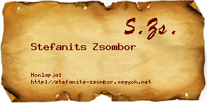 Stefanits Zsombor névjegykártya